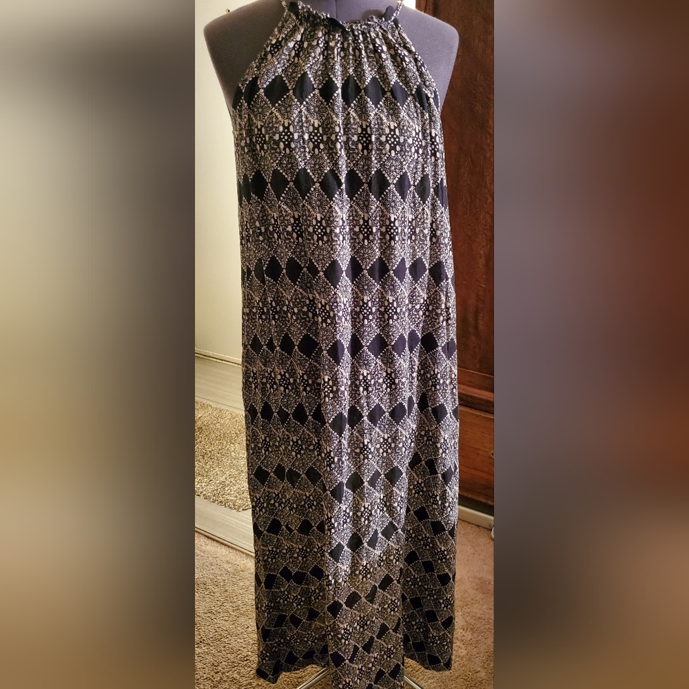 Madewell Boho Maxi Diamond Pattern Dress